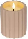LUMINEO LED Kerze in Pink und Beige, moderne geometrische Stumpenkerze aus Wachs und Beton, Durchmesser: 8,5 cm, Höhe: 11,5 cm - Bild 1