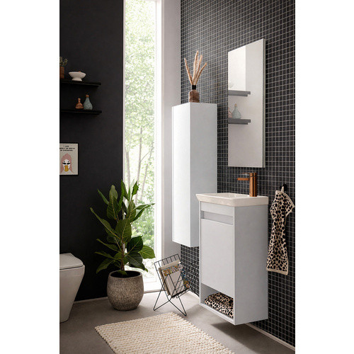 Schildmeyer Highboard Avio weiß matt, B/H/T: 30,2 x 106,0 x 30,2 cm - Bild 2