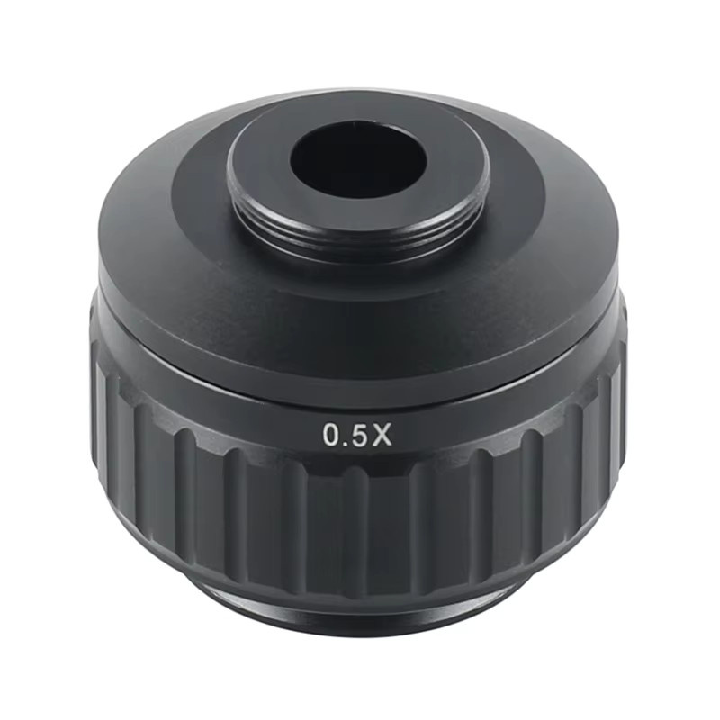Eakins C-Mount-Adapter mit 0,5x CTV für trinokulare Stereomikroskopkameras, 38 mm Schnittstelle, Schwarz - Bild 2