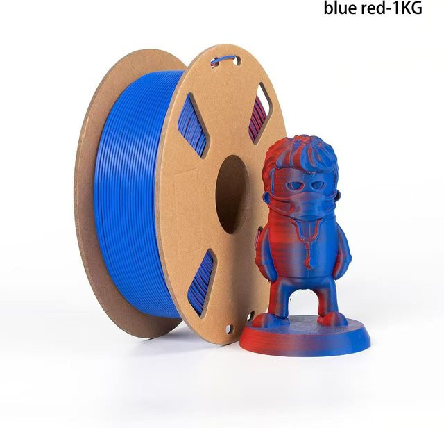 Fillamentum PLA 1,75mm Zweifarbiges Filament Matt Rot & Blau für 3D-Drucker, 1kg - Bild 1