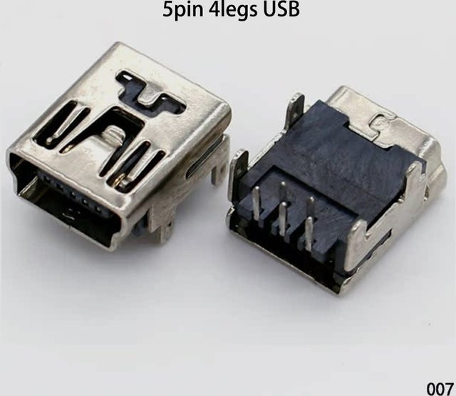 10 Stück ChengHaoRan Mini-USB Typ B 5-Pin Buchse DIP-Anschluss Steckverbinder in Silber für Handy MP3 MP4 MP5 PS3 Reparaturteile - Bild 1