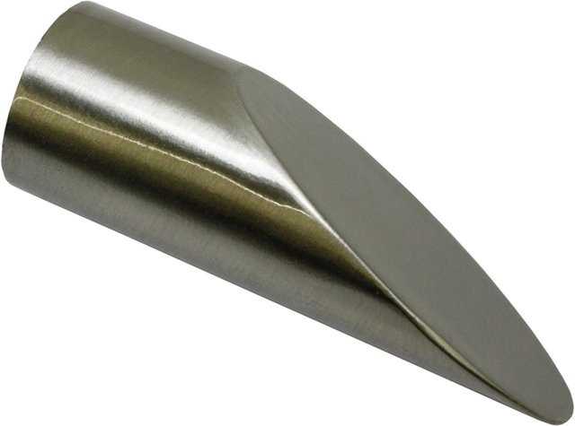 Gardinia Endstück Chicago Elypse für Ø 20 mm Stangen in Edelstahloptik, 2er Pack, Silber - Bild 1