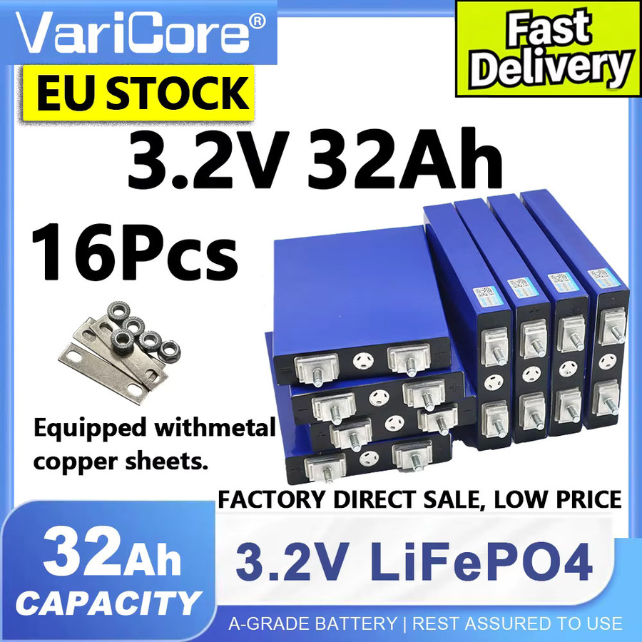 VariCore LiFePO4 Batteriezelle 3,2V 32Ah Lithium-Eisenphosphat Prismatische Zelle mit Aluminiumgehäuse für Solar-Energiespeicher und RV-Batteriepacks - Bild 3