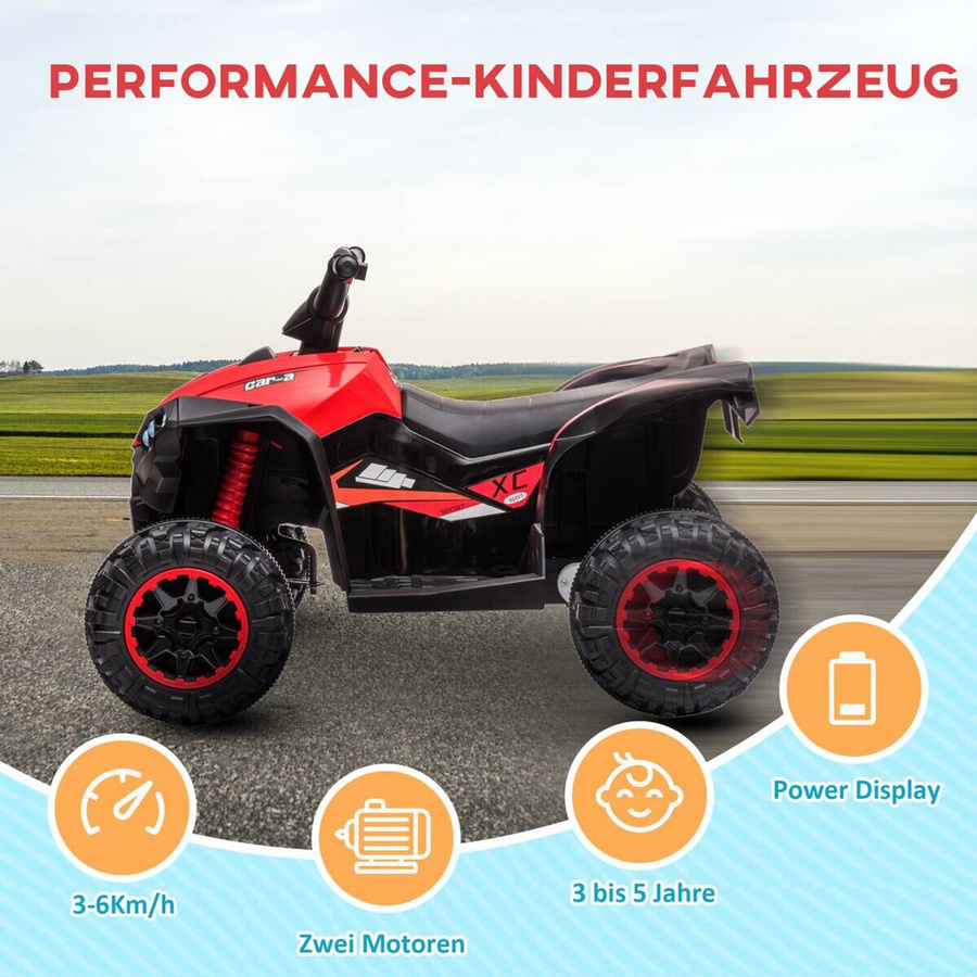 HOMCOM Elektro-Quad, rot, ab 3 Jahre - Bild 3