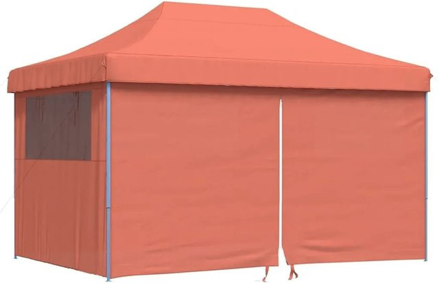 vidaXL Partyzelt Pop-Up Faltbar mit 4 Seitenteilen in Terrakotta aus Oxford-Gewebe B: 315 cm, T: 292 cm, H: 292 cm - Bild 1