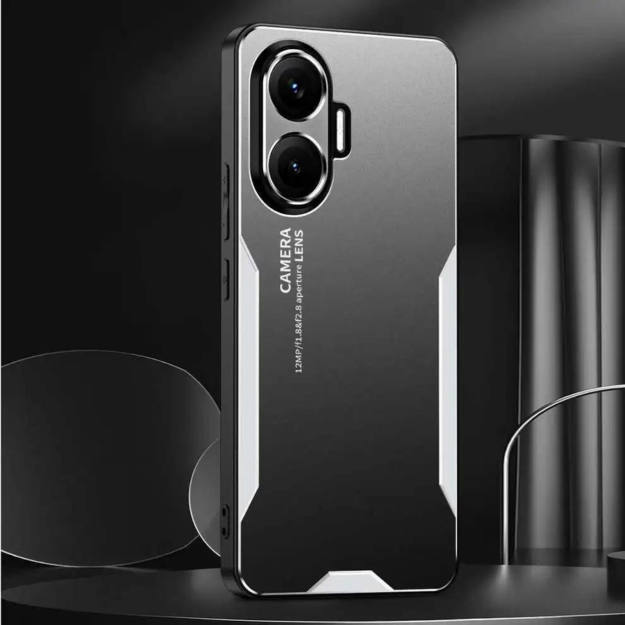 Stoßfeste Business Handyhülle mit Metalltextur-Legierung für Xiaomi Redmi Note Serie in Blau - Bild 3