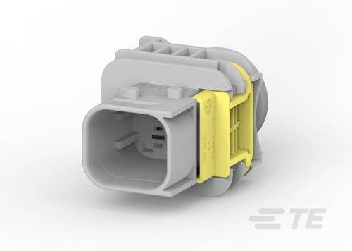 TE Connectivity Stiftgehäuse-Kabel 2-1703818-1 in Grau - Bild 1
