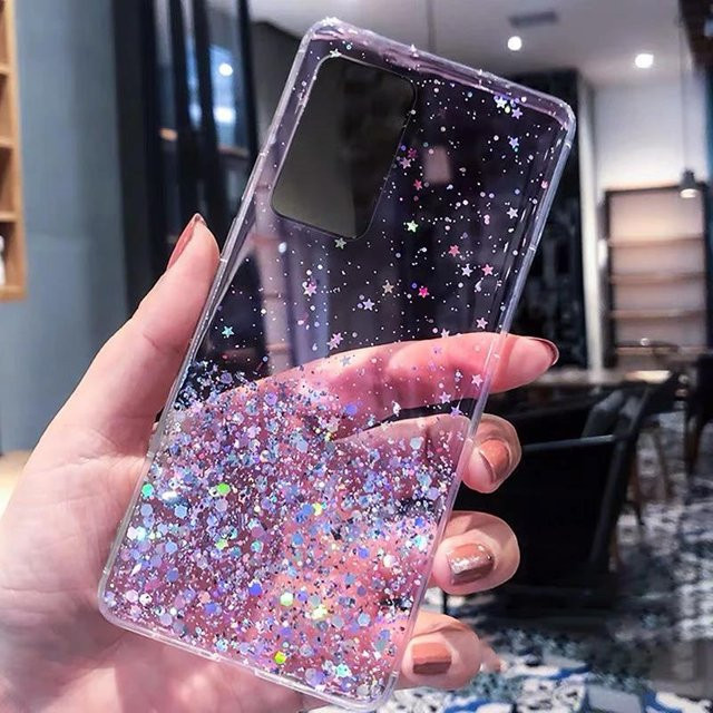 Glitzer Handyhülle für Huawei P30 P40 P50 P20 Pro Lite und P10 Plus, Stoßfeste transparente Rückseite in Rosa - Bild 1