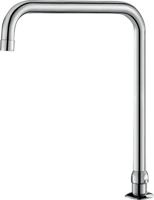 Delabie Schwenk-Auslauf aus Messing verchromt in Silber, Höhe: 26,0 cm, Breite: 22,0 cm, Tiefe: 20,0 cm - Bild 1