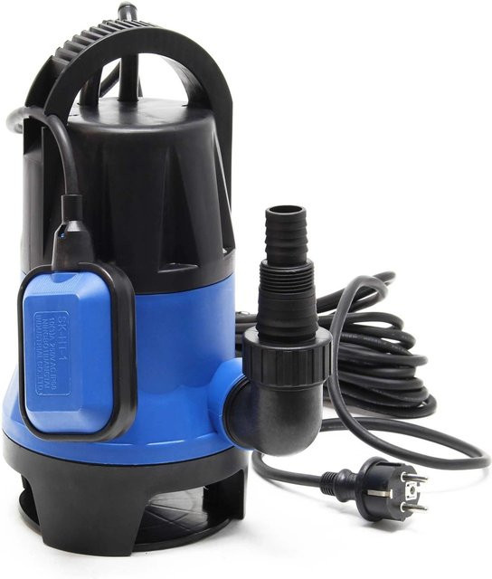 Wiltec Schmutzwasserpumpe als Tauchpumpe für Garten und Brunnen, 400 W, 7500 L/H, Blau/Schwarz - Bild 1