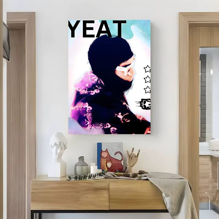 SINGER Y-Yeat Lyfestyle Album Poster HD Kunst Wanddeko wasserdicht für Wohnzimmer und Schlafzimmer B: 20 cm, H: 15 cm, T: 15 cm - Bild 3