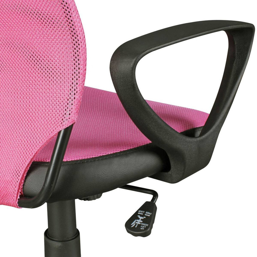 Amstyle Drehstuhl für Kinder in Pink mit Stoffbezug und Armlehnen, Höhe: 101,0 cm, Breite: 60,0 cm, Tiefe: 60,0 cm - Bild 3