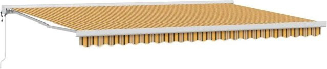 vidaXL Markise Gelb-grau Mehrfarbig aus Polyester und Aluminium B: 500 cm, T: 300 cm, H: 165 cm - Bild 1
