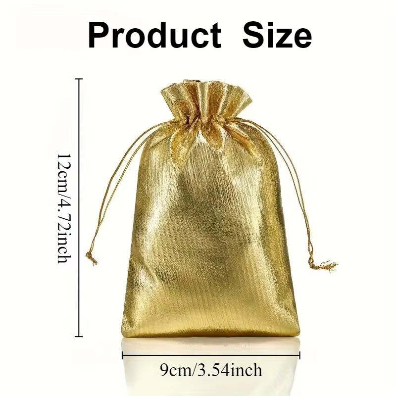 Geschenktüten mit Kordelzug in Gold und Silber für Hochzeiten, Geburtstage und Partys (30 oder 50 Stück) - Bild 2