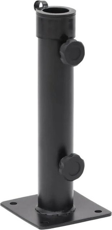 vidaXL Sonnenschirmständer aus Stahl für Bodenmontage, Schwarz Matt, für Mastdurchmesser Ø38 mm und Ø48 mm