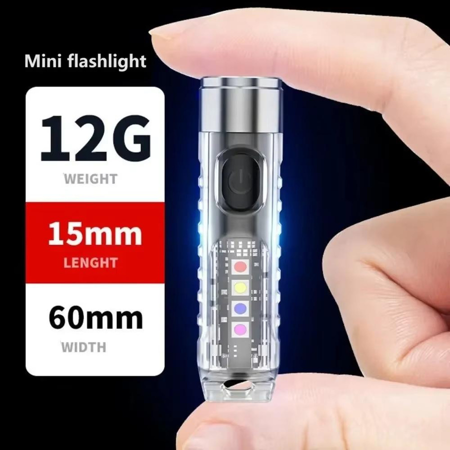 YJMP Super Lighting Mini Tragbare LED Taschenlampe mit COB Licht, Wasserdicht und Wiederaufladbar für Outdoor, Camping und Notfälle - Bild 2