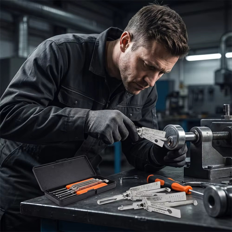 LiShi 2-in-1 Schlüsseldienst-Werkzeug für Renault, Citroen und Peugeot in Silber - Bild 4