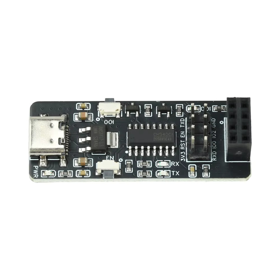 ESP-01/01S Wireless Adapter Board CH340 Typ-C USB zu TTL Konverter Modul mit automatischer Download-Funktion für ESP8266 in Schwarz - Bild 3