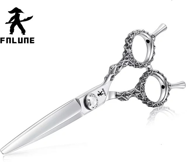 Fnlune Professionelle Friseurschere aus Edelstahl in Silber für Rechts- und Linkshänder - Bild 1