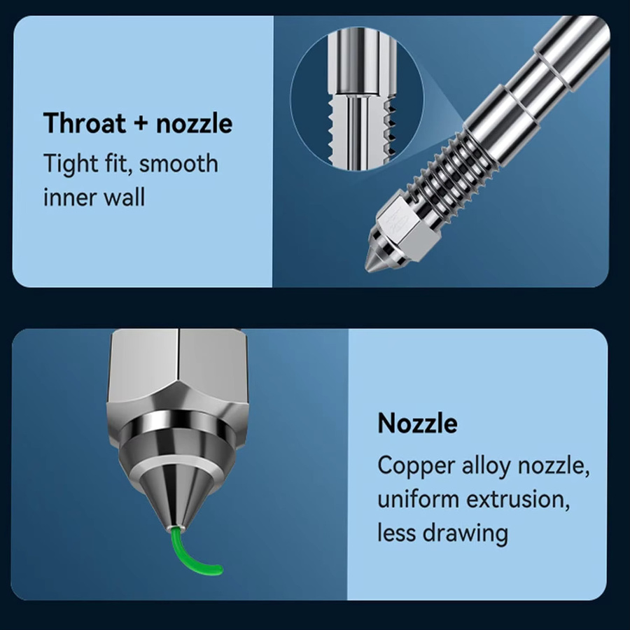 Creality Ender 5 S1 High-Speed Hotend Extruder Kit mit Messing Düsen und M6 Gewinde für Ender 3 V3 SE, Ender 7 und Spider 1.0 FDM 3D Drucker Teile in Gold - Bild 4