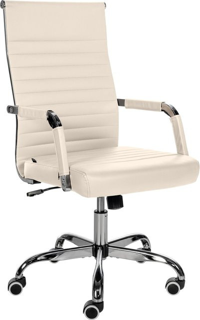 CLP Ergonomischer Bürostuhl Amadora mit Kunstleder oder Stoff Bezug, Höhenverstellbar und 360 Grad Drehbar, Belastbarkeit bis 120 kg - Bild 1
