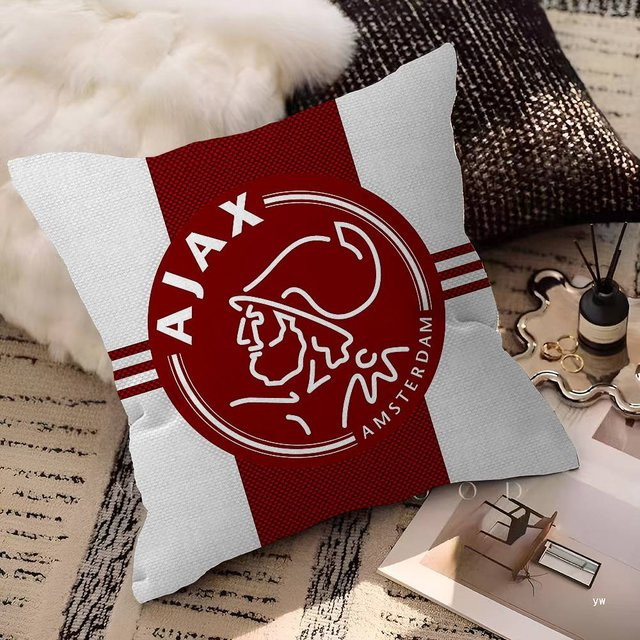 Personalisierte Kissenhülle Ajax Fußballverein für Kinderzimmer und Kindergeburtstag, Rot, B/T/H: 50 x 50 x 1 cm - Bild 1