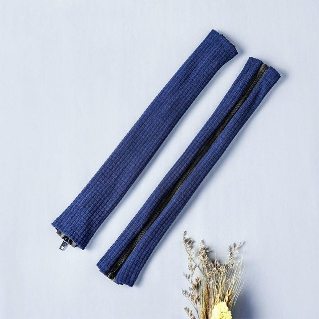 UniyawVigo Paar abnehmbare Armlehnenbezüge mit Reißverschluss für Bürostühle und Sessel, Navy Blau - Bild 1