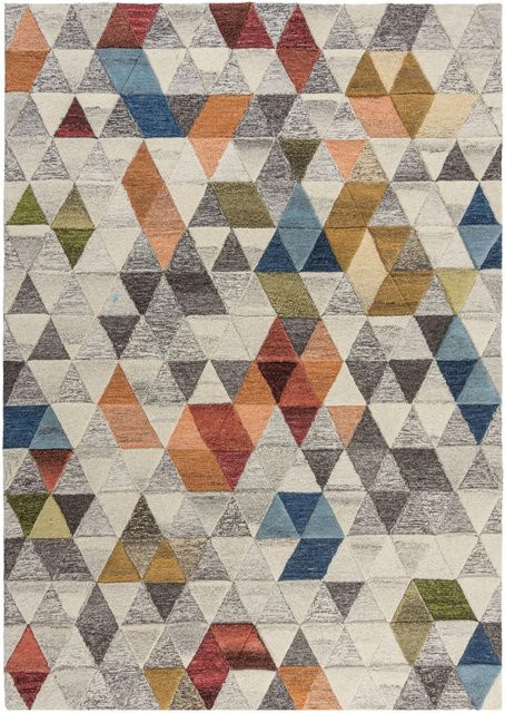 Flair Rugs Wollteppich Amari Handgeknüpfter Teppich mit geometrischem Design in Mehrfarbig, B: 120 cm, T: 170 cm - Bild 1