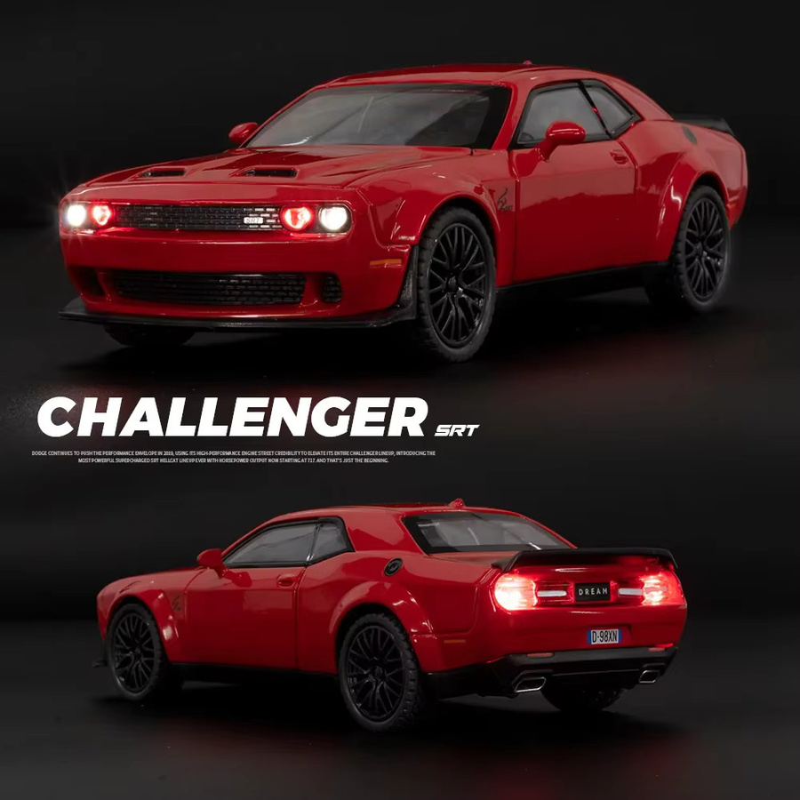 Platinum Challenger Hellcat Redeye Muscle Car Modell, 1:32, Metall, mit Licht und Sound - Bild 2