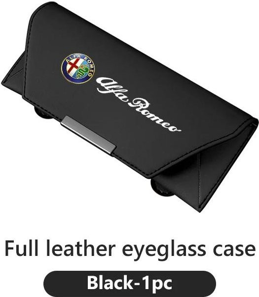Alfa Romeo Brillenetui Leder, Black - Bild 1