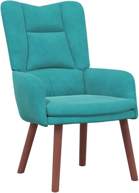 vidaXL Relaxsessel in Türkis aus Samt mit Armlehnen, B/T/H: 63 x 67 x 94 cm - Bild 1