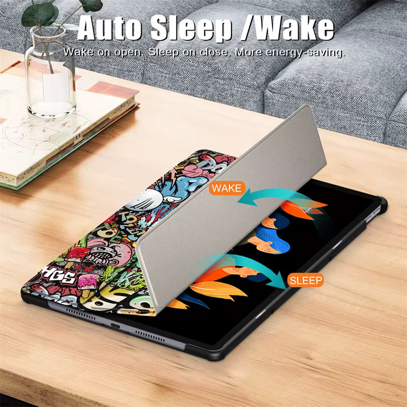 Smart Magnetische Leder Schutzhülle für Lenovo IdeaTab Plus 12,1 Zoll (TB361FU/TB361ZU) in Multicolour - Bild 2