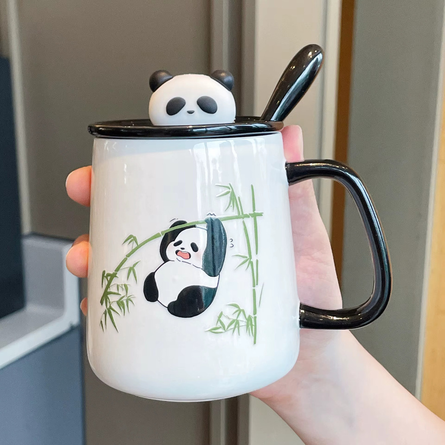 Weiße Keramiktasse mit Panda-Motiv To Catch Fish für Erwachsene - Bild 3