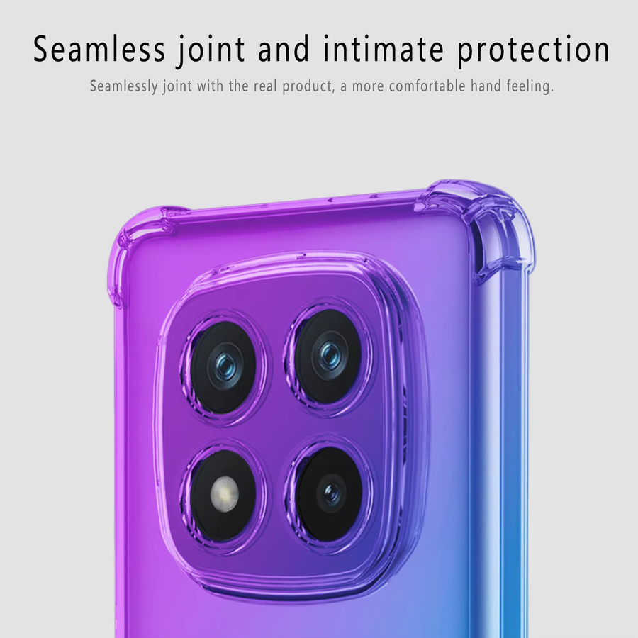 Stoßfeste Gradient TPU-Schutzhülle für Xiaomi Redmi Note 15 Pro 5G und 14 Pro+ Plus in Transparent/Multicolour - Bild 3