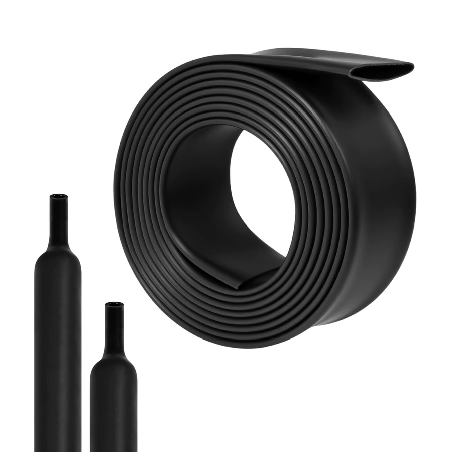 Schrumpfschlauch mit 3:1 Schrumpfverhältnis, doppelwandig und mit Kleber ausgekleidet, wasserdicht, Schwarz, Durchmesser: 1,6 mm, Länge: 50 m - Bild 5