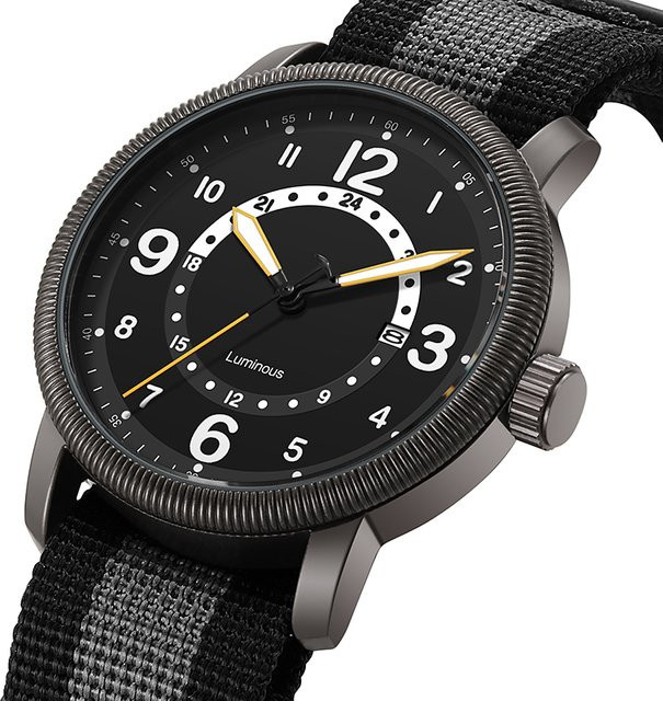 TPW Field Watch, Quarz, Textil/NATO, Schwarz, Herren - Bild 1