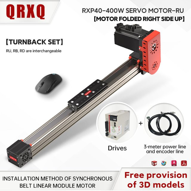QRXQ RXP40 High Speed 400W Servomotor CNC Riemen angetriebener Linearantrieb mit Führungsschienenmodul für CNC-Maschinen - Bild 1