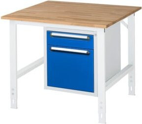 Rau Arbeitstisch Tom KM05 höhenverstellbar mit B-Platte, B/T/H: 100 x 100 x 76-108 cm - Bild 1