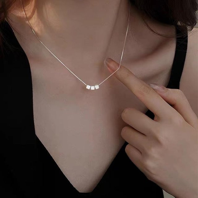 Lucky Star Jewelry Halskette, 925 Silber, quadratisch, Damen - Bild 1
