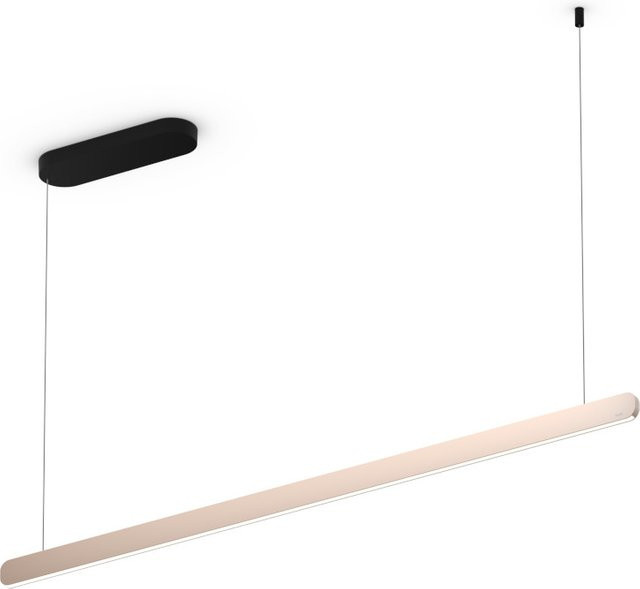 Occhio Mito linear volo 140 up LED-Pendelleuchte in Schwarz matt mit Gold matt, dimmbar mit Occhio air Modul und x-tra warm LED (2200K - 3500K) - Bild 1