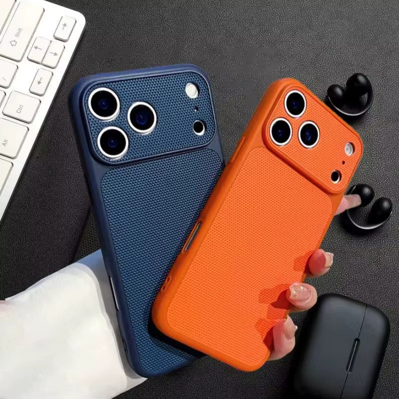 Stoßfeste TPU-Schutzhülle mit Diamantstruktur für Apple iPhone 17, 16, 15, 14, 13 Pro Max in Orange Multicolour - Bild 1