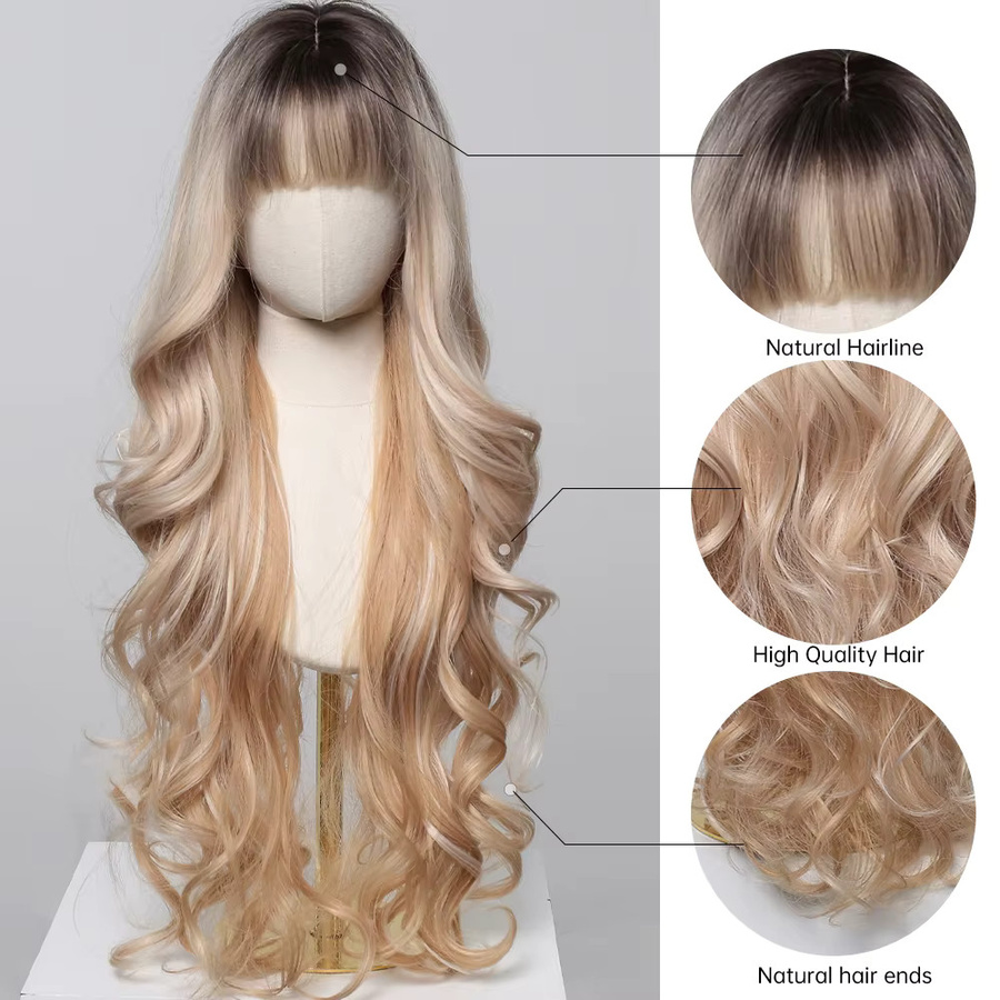 EASIHAIR Perücke, braun-blond, Ombre, mit Pony, Damen - Bild 3