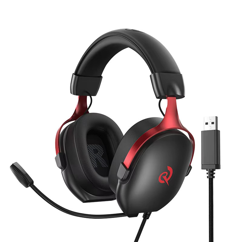 QCY VN200 Pro Kabelgebundenes Gaming-Headset in Schwarz mit 7.1-Surround-Sound, 40-mm-Treibern und Mikrofon, Over-Ear-Kopfhörer für PC und PlayStation - Bild 3