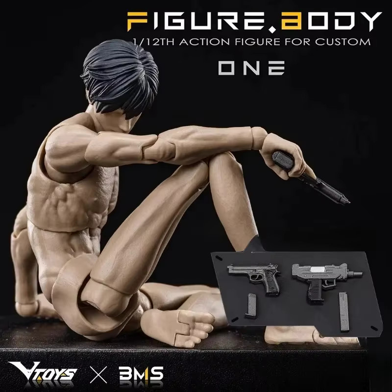 VTOYS X BMS Actionfigur, männlicher Muskelgelenkkörper, bewegliche Puppe, 1:12, superflexibel - Bild 2