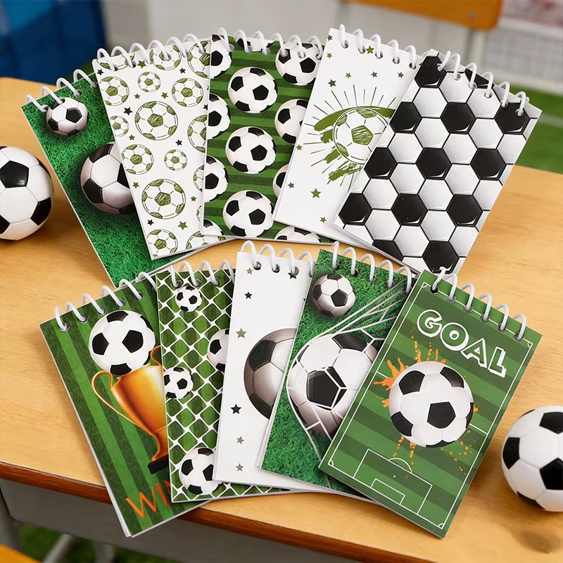 ZQNYCY 20-teiliges Fußball-Stift- und Notizbuch-Set für Kinder in Mehrfarbig mit Softcover und Blanko-Seiten - Bild 5