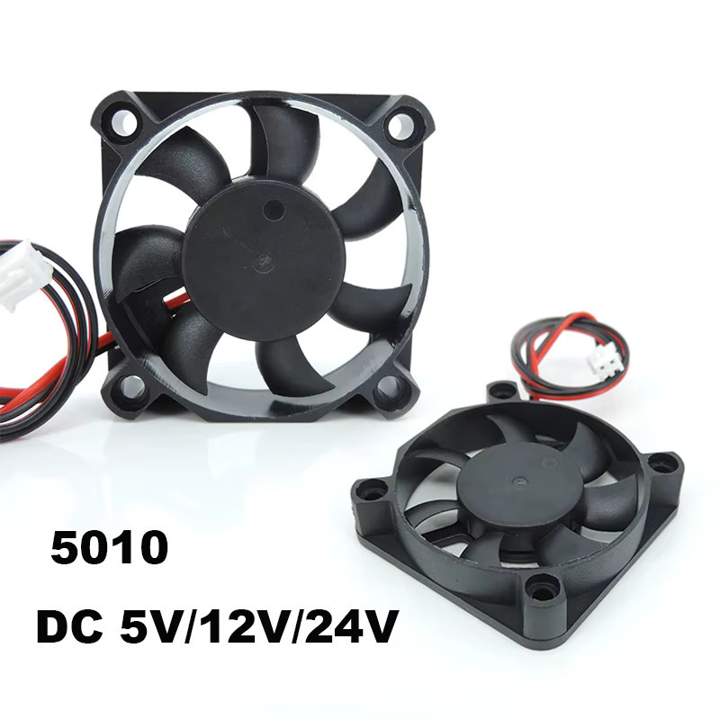 Gakaki DC 5010 Mini-Lüfter Computer-CPU-Kühler für 3D-Drucker, Schwarz, B/T/H: 50 x 50 x 10 mm - Bild 2