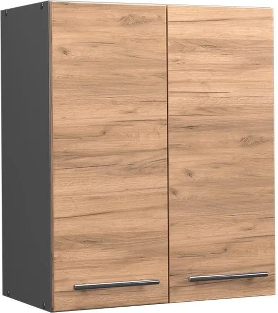 Vicco Hängeschrank Fame-Line Küchenschrank in Anthrazit und Eiche mit Softclose-Scharnieren und Einlegeböden, Breite: 60 cm - Bild 2