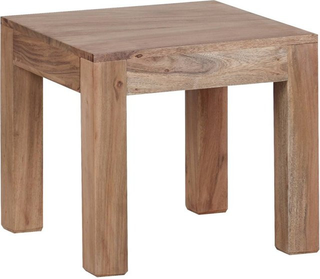 Wohnling Couchtisch aus Holz in Braun mit Holzmaserung, B/T/H: 45 x 45 x 40 cm - Bild 1