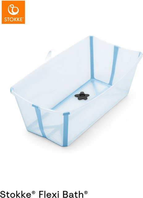 Stokke Flexibath Bundle Badewanne in Blau inklusive Newborn Support Sitz, faltbar und rutschfest - Bild 1