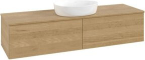 V&B Waschtischunterschrank Antao mit Beleuchtung ohne Frontstruktur, Farbe Honey Oak, B/T: 160 x 50 cm - Bild 1